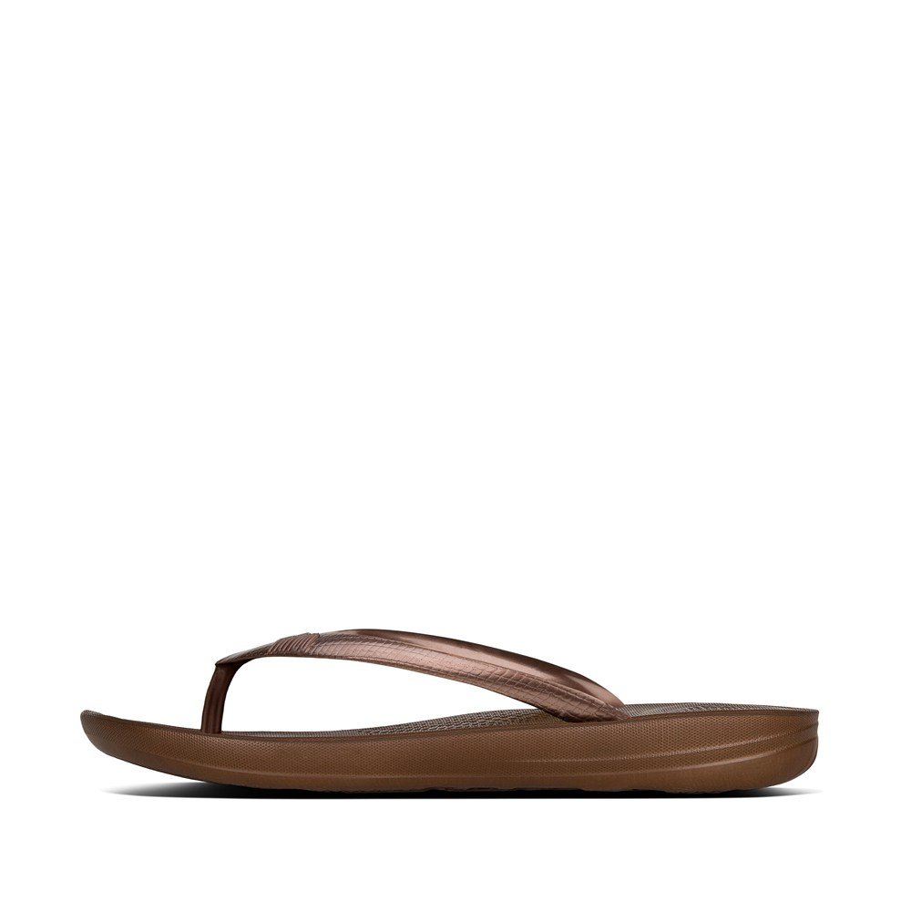 Fitflop Womens Flip-flops Brown - Iqushion Ergonomic - 20WYCITME